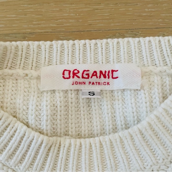 Organic by John Patrick - Cotton Wide Pullover white grey S - Picture 3 of 3